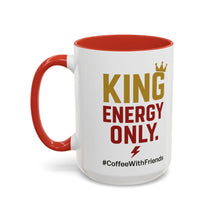 King Energy Only Mug Red & Gold Royal Coffee Cup for Him CoffeeWithFriends Masculine Motivation Gift