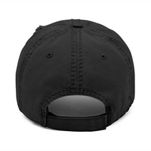 #CoffeeWithFriends Distressed Baseball Cap – Adjustable Dad Hat, Embroidered Yellow Logo, Casual Coffee Lover Apparel